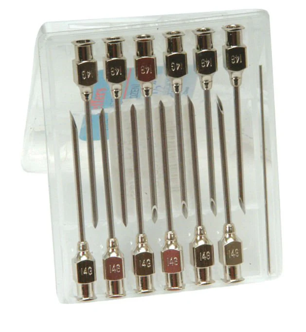 Stainless Steel Veterinary Needles, 12 pack - Healthber