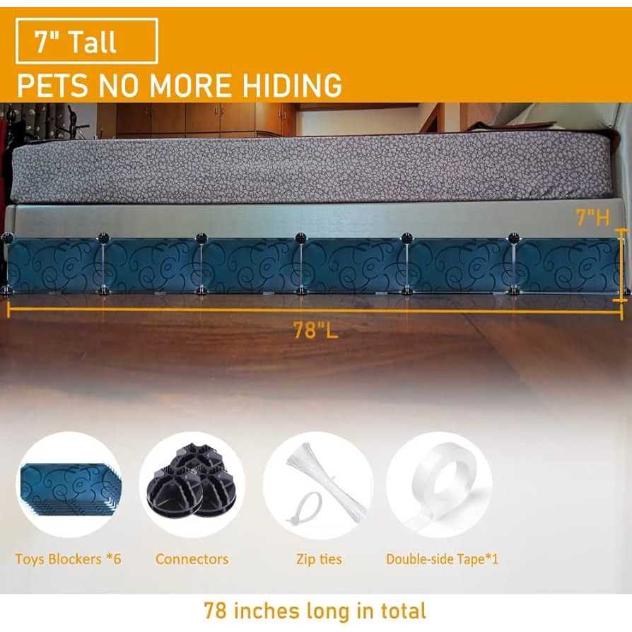 QIYIHOME Under Bed Blocker, Gap Bumper for Under Bed, Stop Things Going Under Bed or Sofa Couch - Healthber