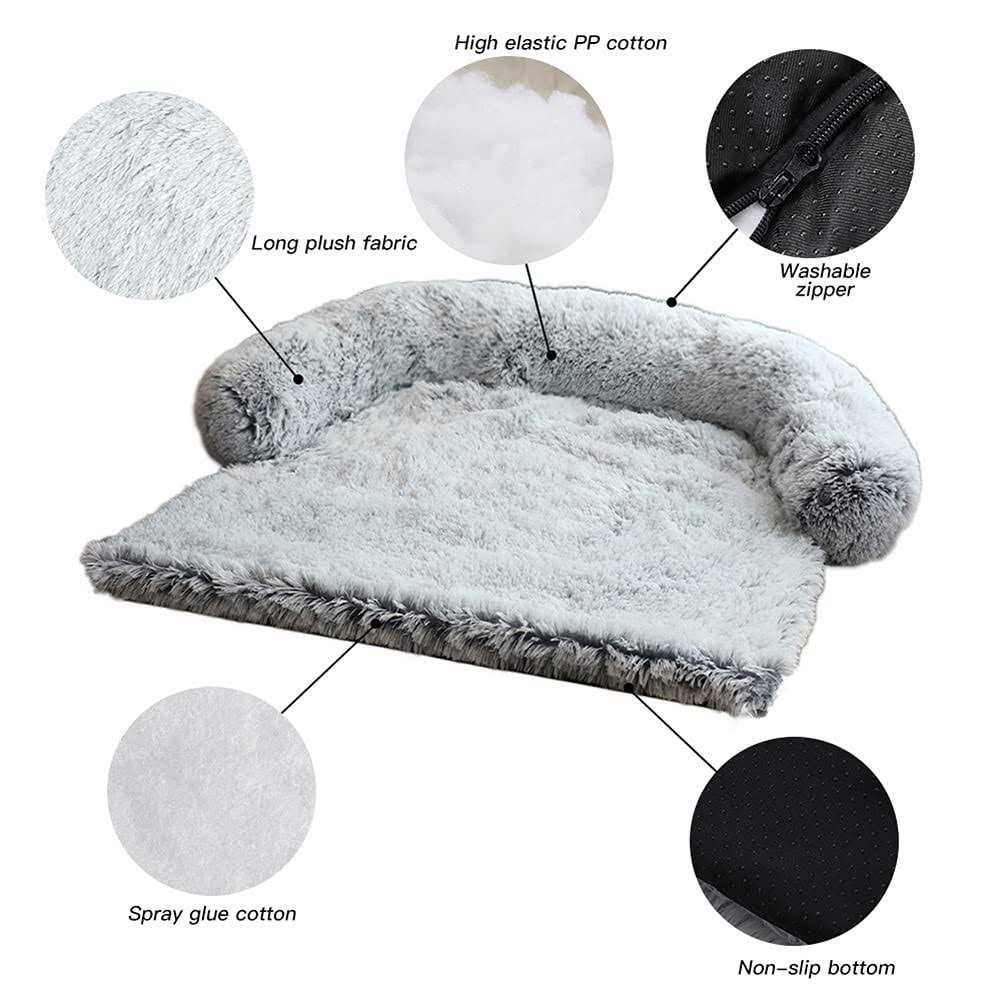 MoonxHome Pet Couch Protector for Dog with Memory Foam Neck Bolster, Universal Pet Furniture Cover, Sofa Bed Cover, Plush Dog Bed and More for Dogs and Cats - Healthber