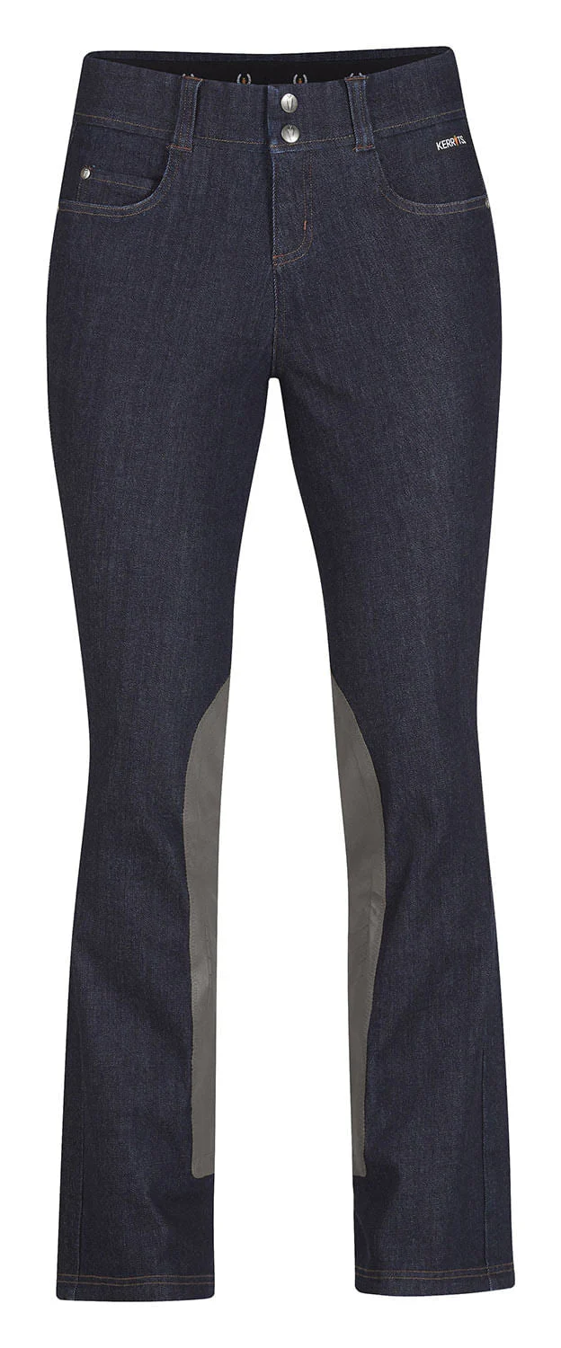 Stretch Denim Extended Knee Patch Bootcut, Reg Length - Healthber