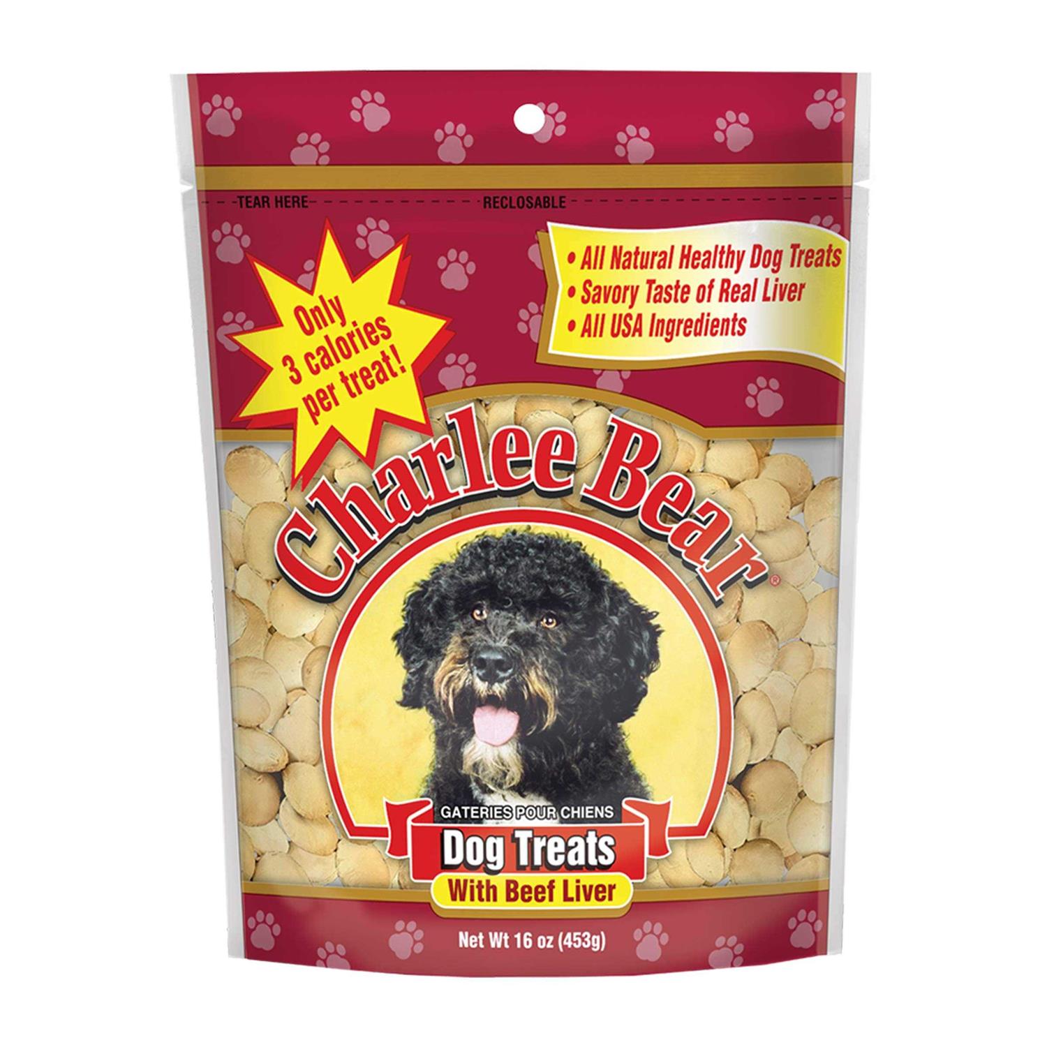 Charlee Bear Original Crunch Beef Liver Dog Treat 16 oz - Healthber