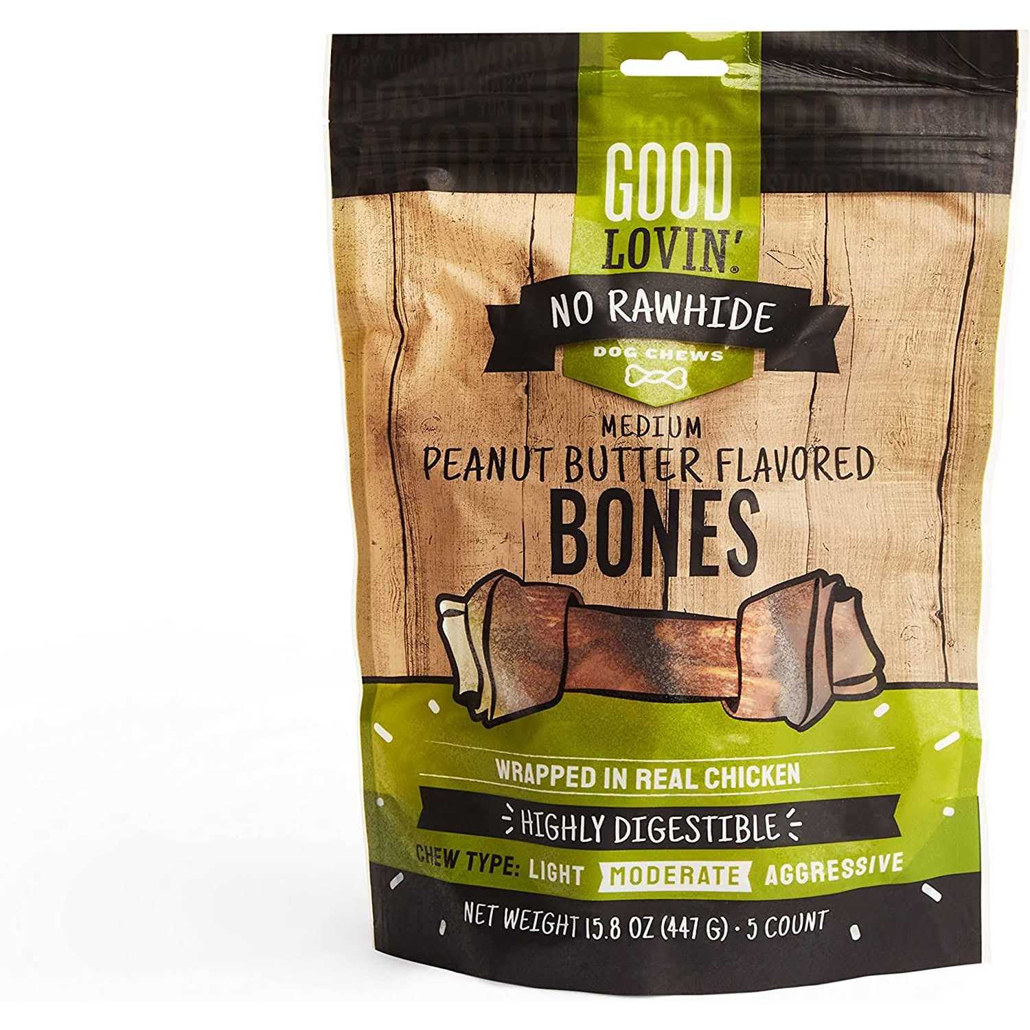 Good Lovin’ No Rawhide Peanut Butter Flavored Dog Bones - Healthber