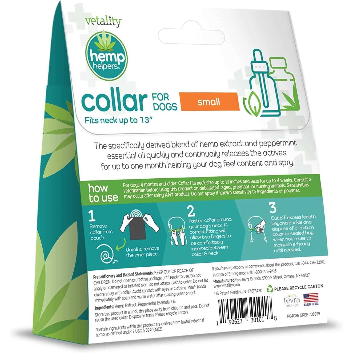 Vetality Hemp Helpers Collar for Dogs - Healthber