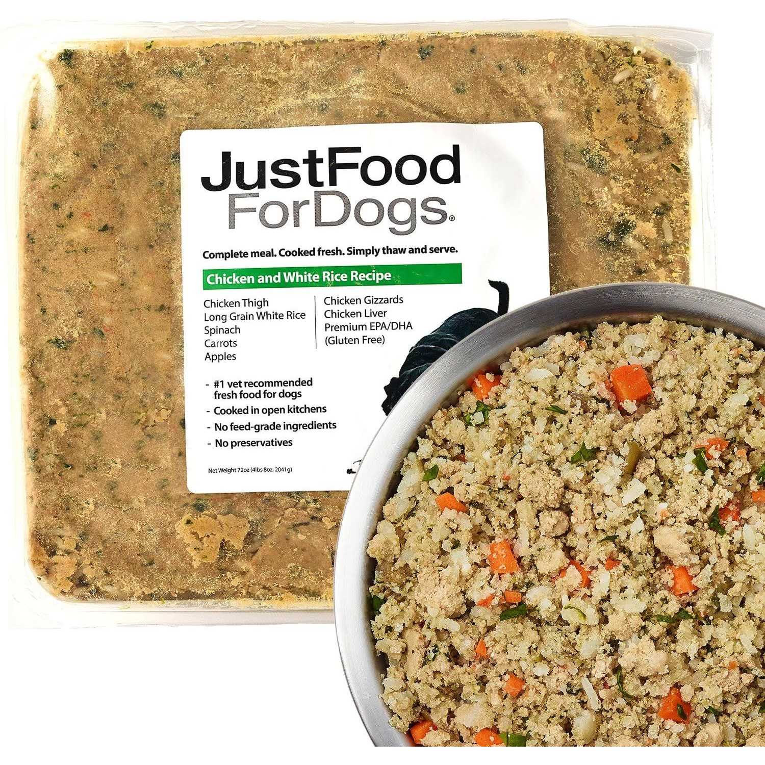 JustFoodForDogs Daily Diets Rice Frozen Dog Food - Healthber