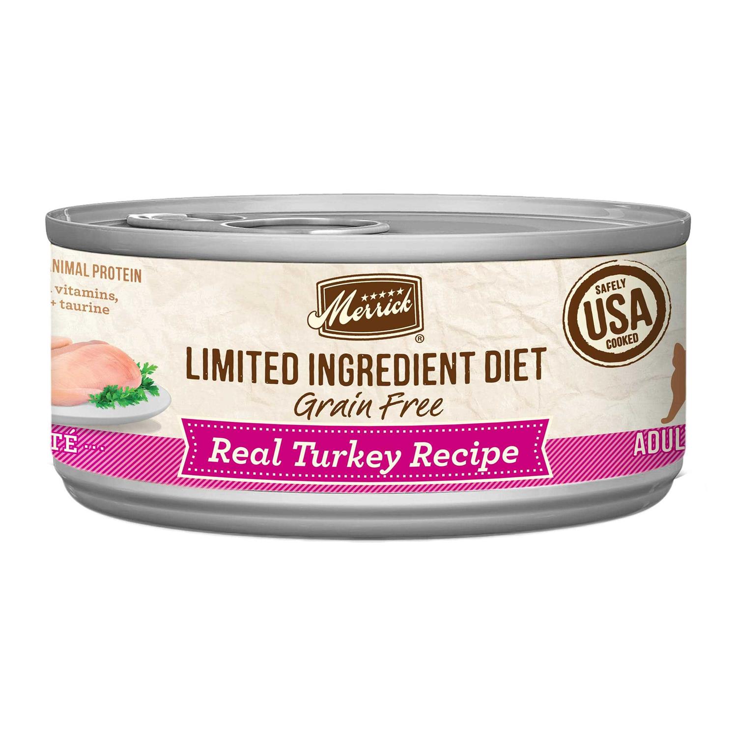 Merrick Limited Ingredient Diet Grain Free Real Turkey Recipe Pate Cat Food - Healthber