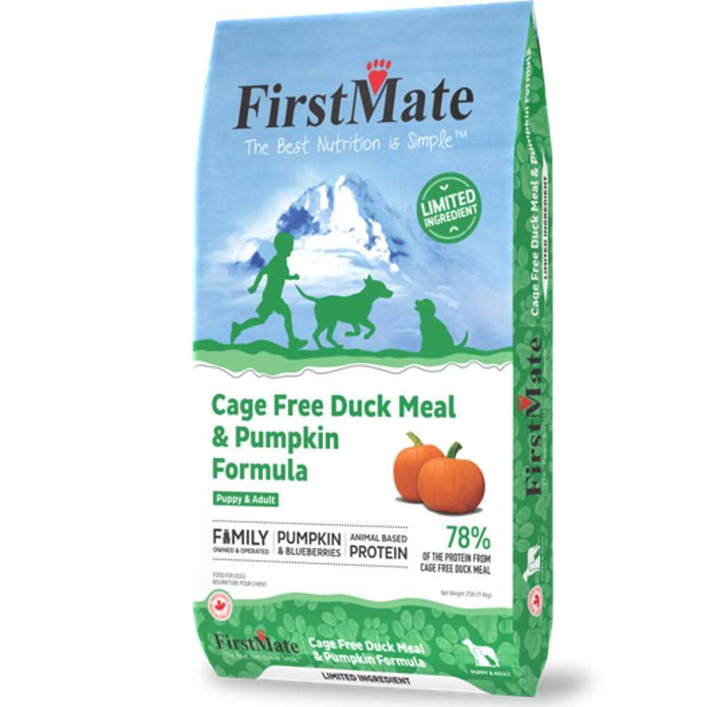 FirstMate Limited Ingredient Cage-Free Duck Meal & Pumpkin Formula Dry Dog Food - Healthber