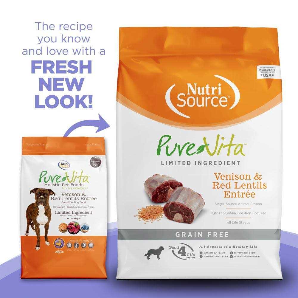 PureVita Grain Free Venison Red Lentils Dog Food - Healthber
