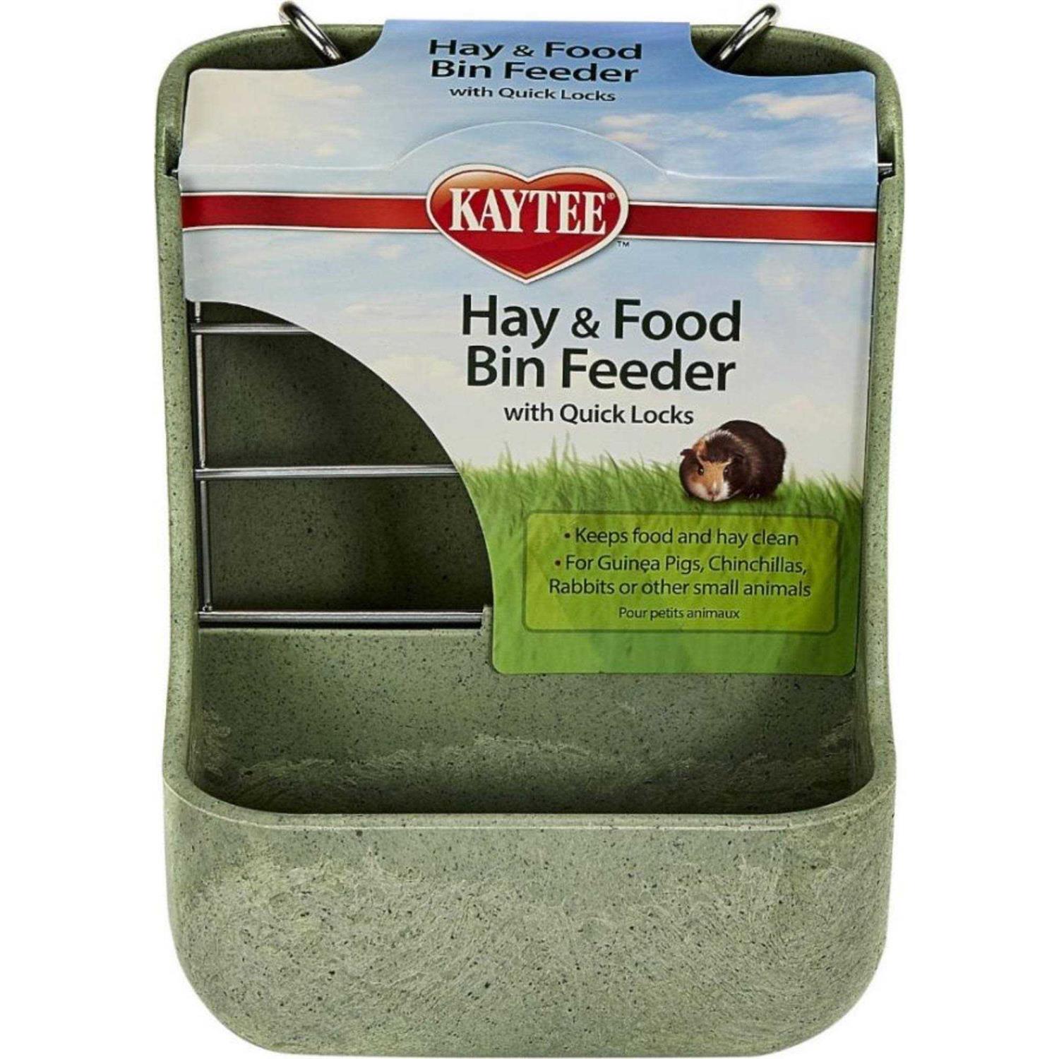 Kaytee Hay Food Bin with Quick Locks Feeder - Healthber