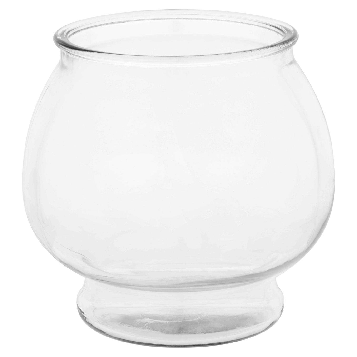 Aqua Culture Anchor Hocking Footed Glass Fishbowl - Healthber