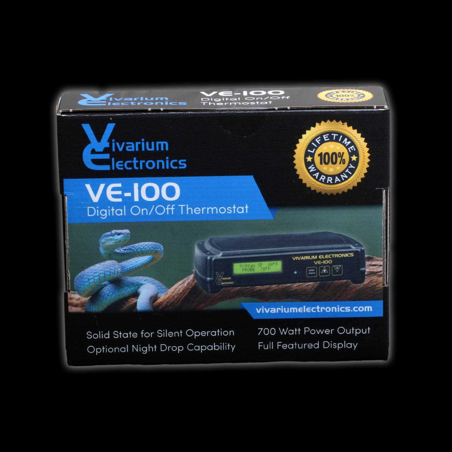 Reptile Basics Vivarium Electronics VE-100 Thermostat - Healthber
