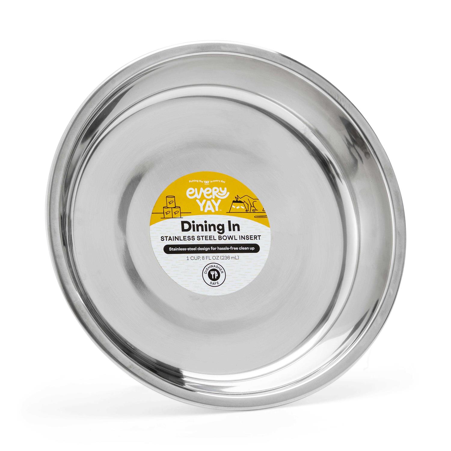 EveryYay Dining In Stainless Steel Bowl Insert for Cats - Healthber