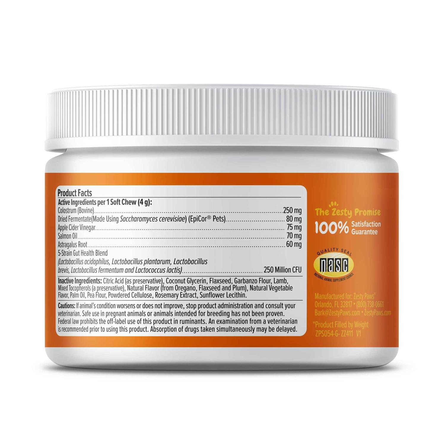 Zesty Paws Dog Allergy Relief Anti Itch Supplement Omega 3 Probiotics for Dogs - Healthber