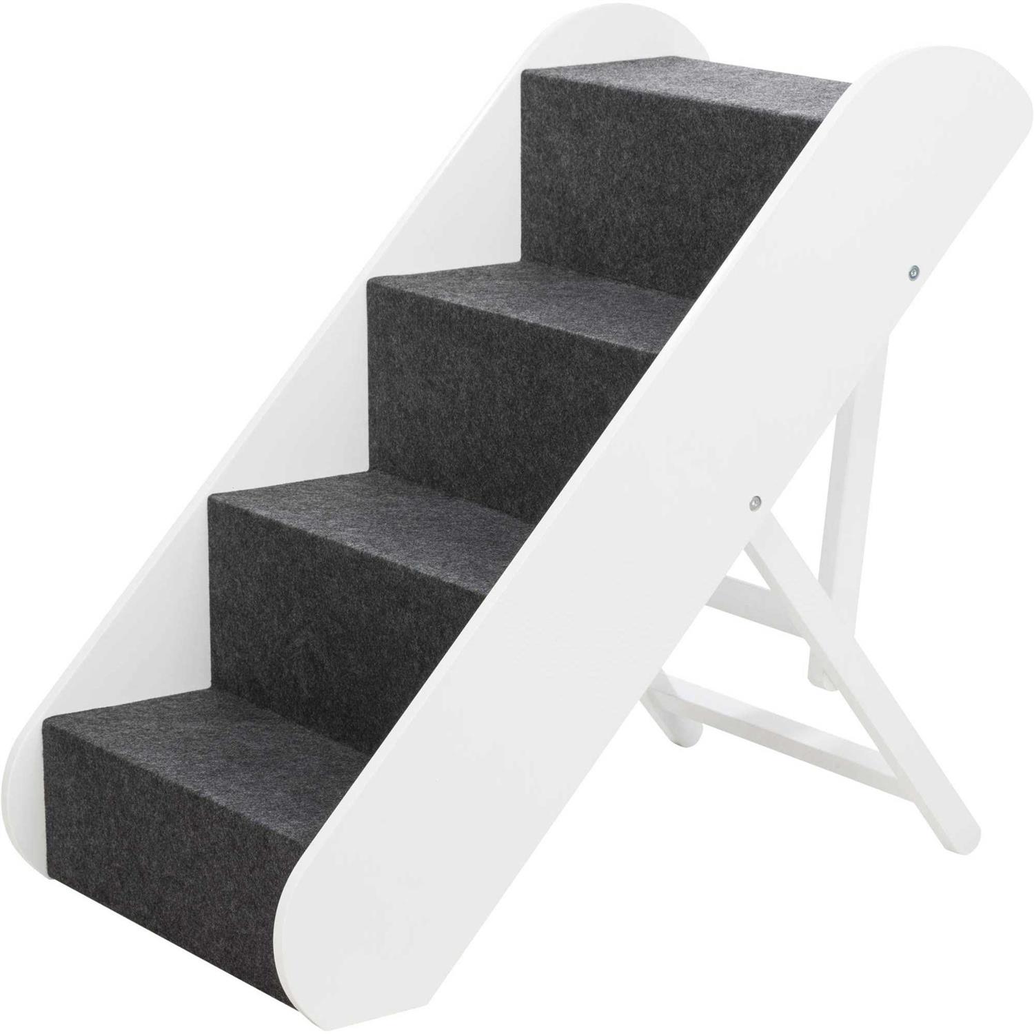 TRIXIE Adjustable Pet Steps 4-Steps White - Healthber