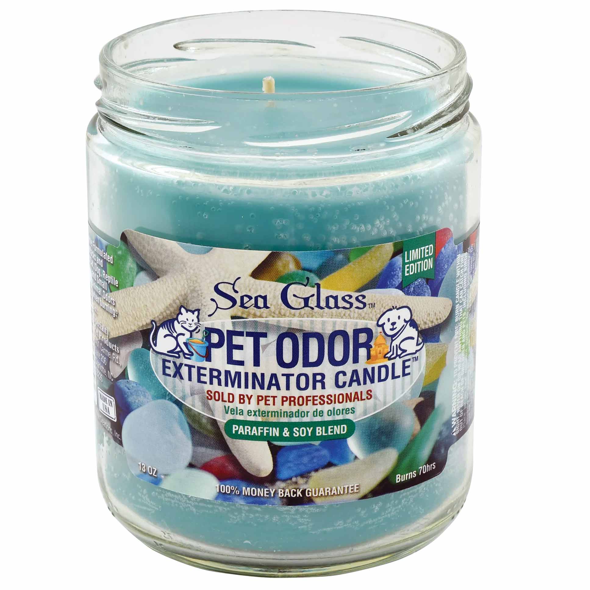 Pet Odor Exterminator Candle, Sea Glass, 13 oz - Healthber