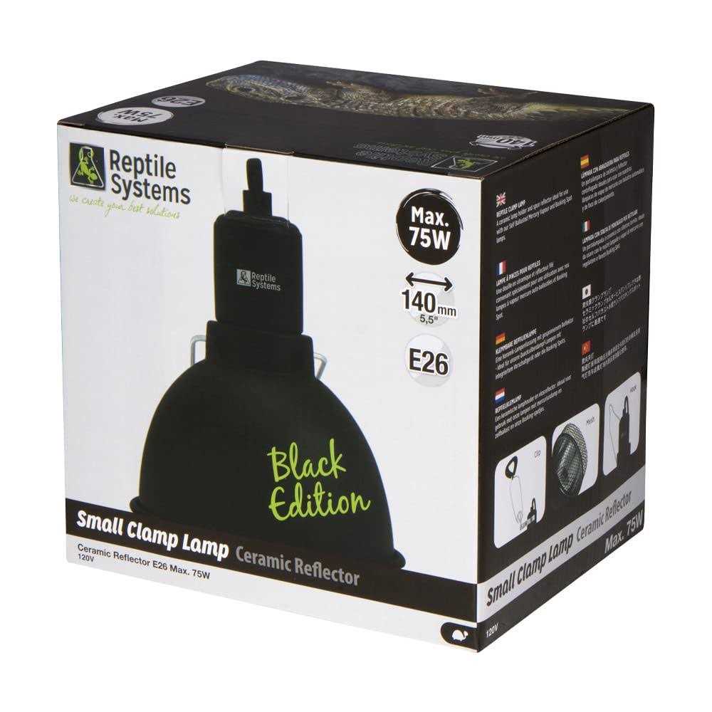 Reptile Systems Clamp Lamp Ceramic Reflector Black Edition - Healthber
