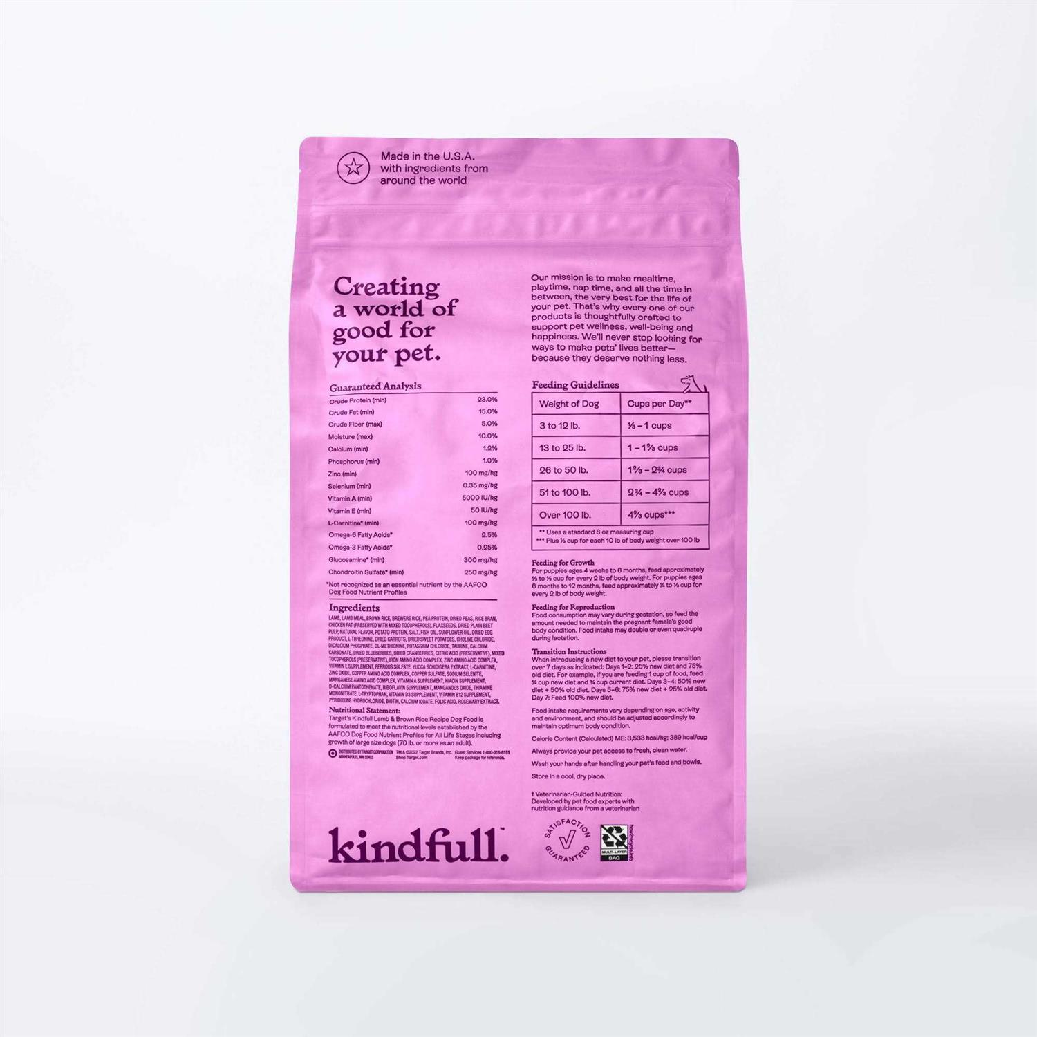 Kindfull Lamb & Brown Rice Recipe Dry Dog Food - Healthber