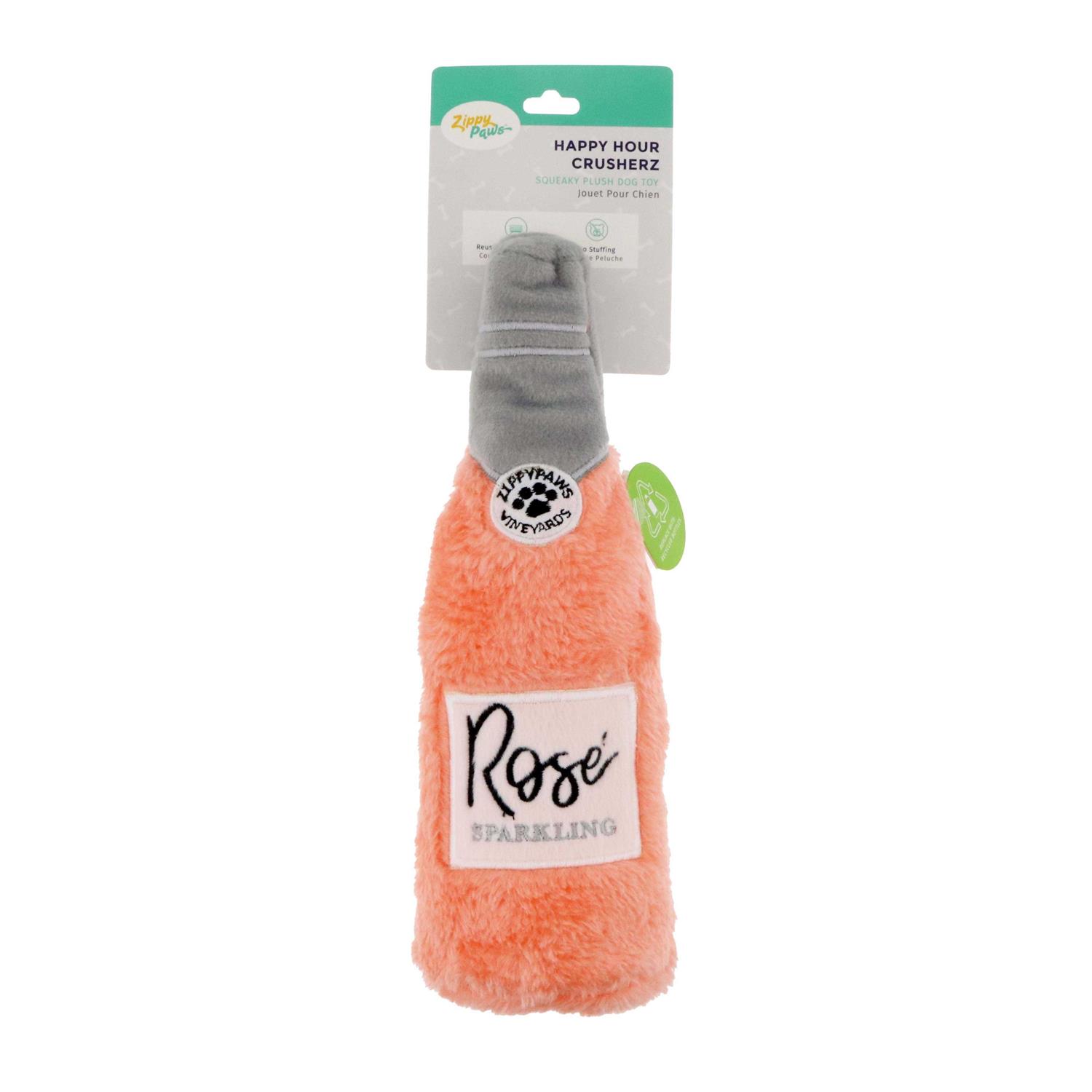 ZippyPaws Dog Happy Hour Crusherz Rose Toy - Healthber