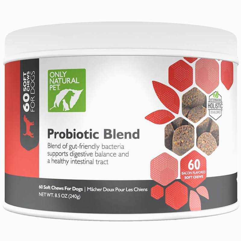 Only Natural Pet Probiotic Blend Soft Chews 60 Count - Healthber