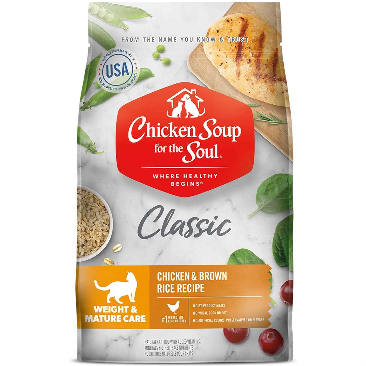 Chicken Soup for The Soul Chicken Brown Rice Recipe Dry Cat Food - Healthber