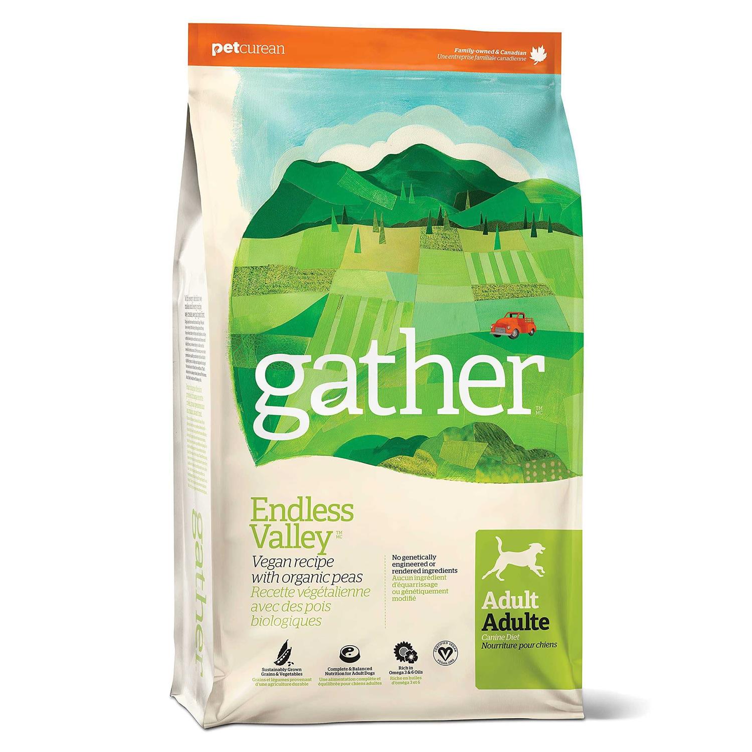 Gather Endless Valley Vegan Recipe with Organic Peas Adult Dry Dog Food - Healthber