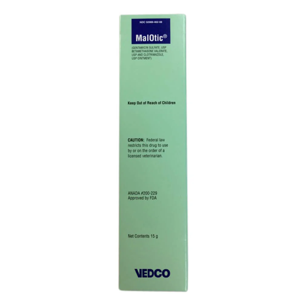 Rx MalOtic (gentamicin-betamethasone-clotrimazole) Ointment for Dogs - Healthber