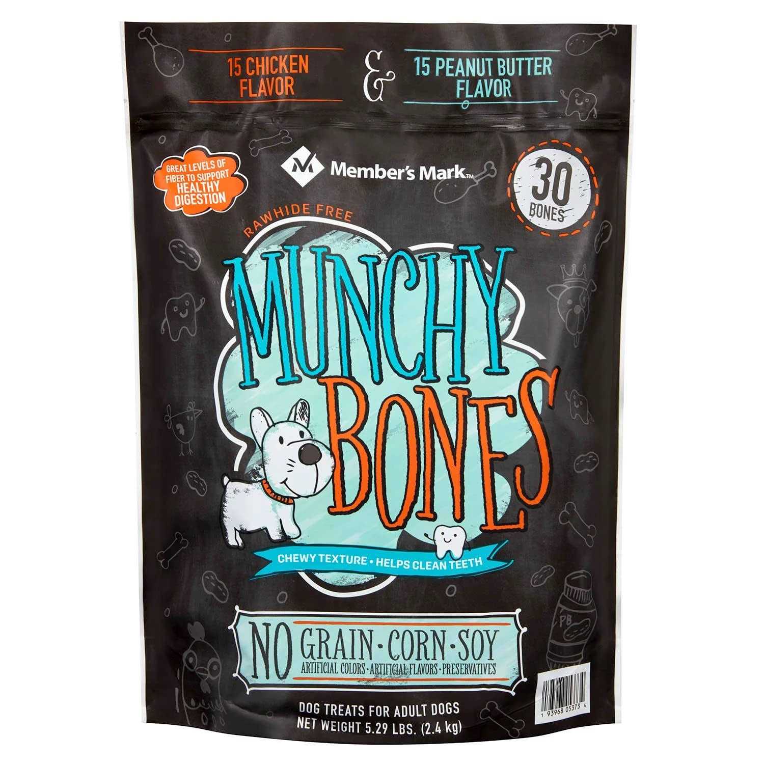 Member’s Mark Munchy Bones Dog Treats for Adult Dogs - Healthber