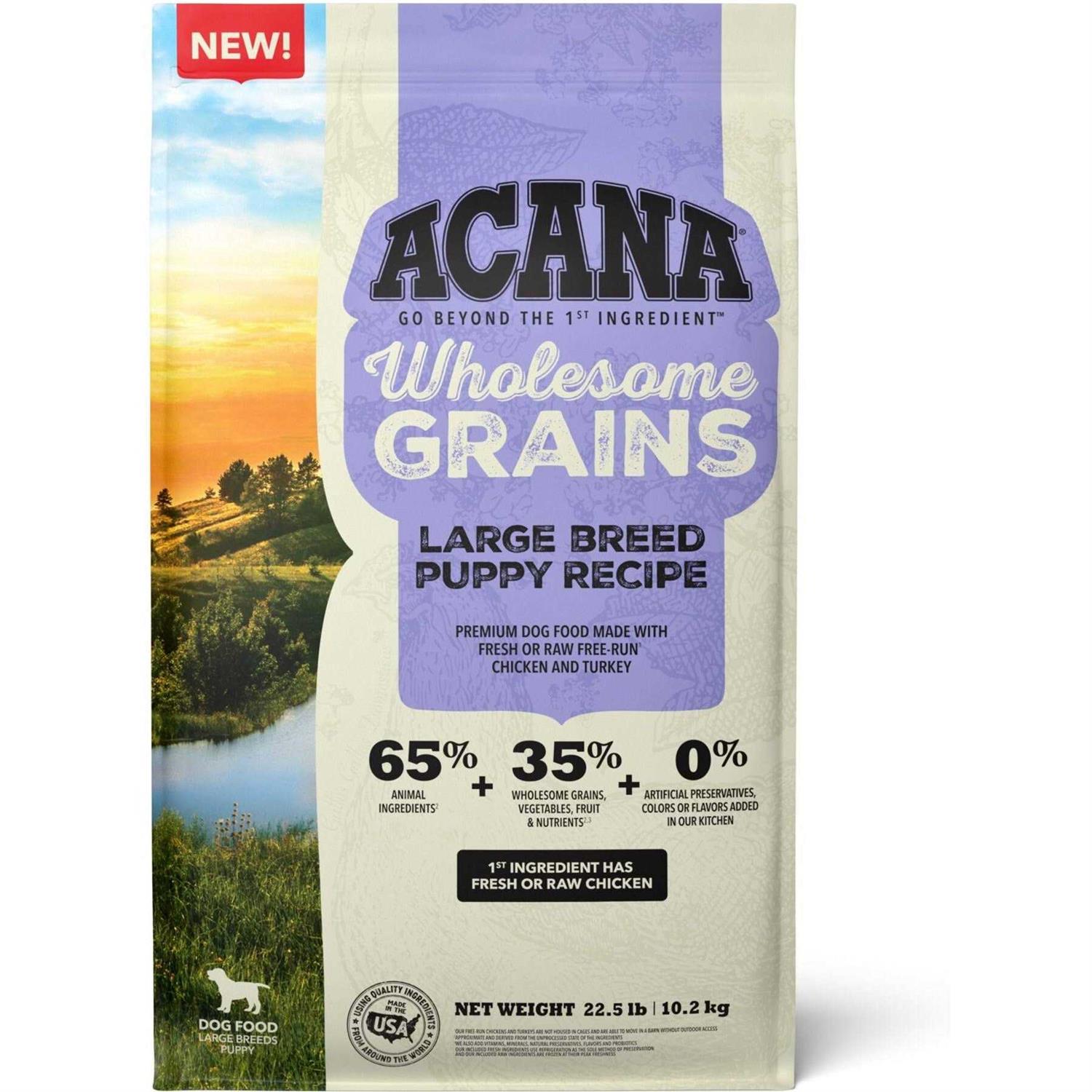 Acana Wholesome Grains Puppy Recipe Dry Dog Food - Healthber