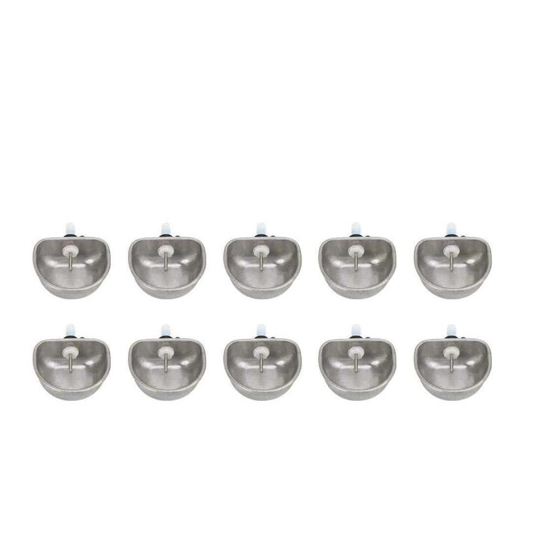 10Pcs Stainless Steel Rabbit Water Dispenser Rabbit Water Feeder with Bowl Automatic Rabbit Drinker Removable Hanging Pet Cage Water Bowls Rabbit - Healthber
