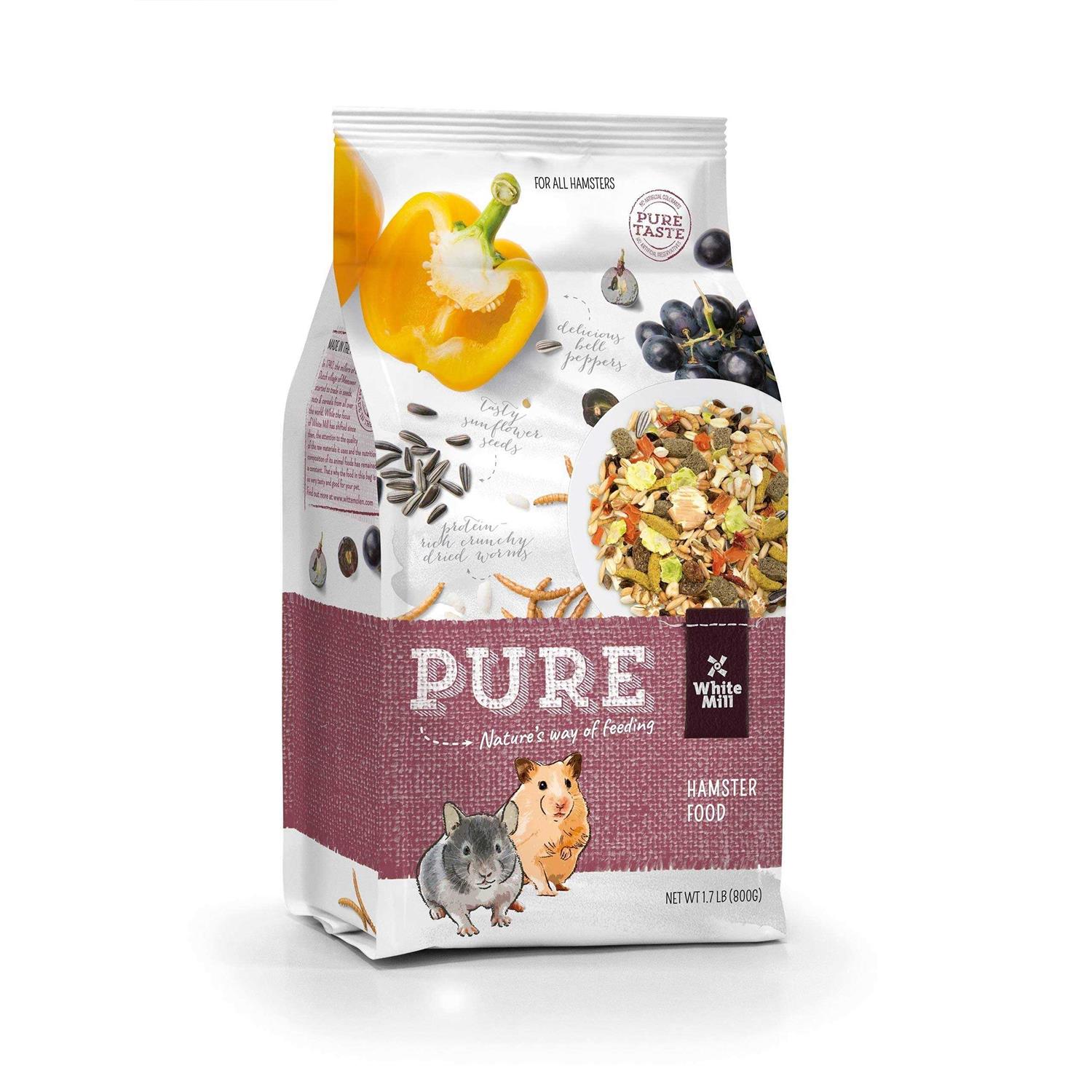 Witte Molen Pure Hamster Food Seed Mixture Mealworms Sunflower Seeds - Healthber