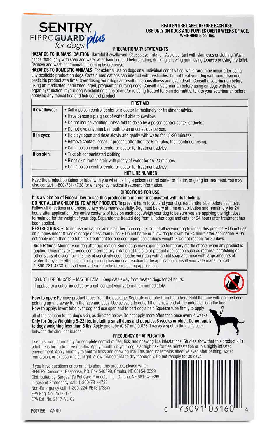 SENTRY Fiproguard Plus for Dogs, 3 Pack - Healthber