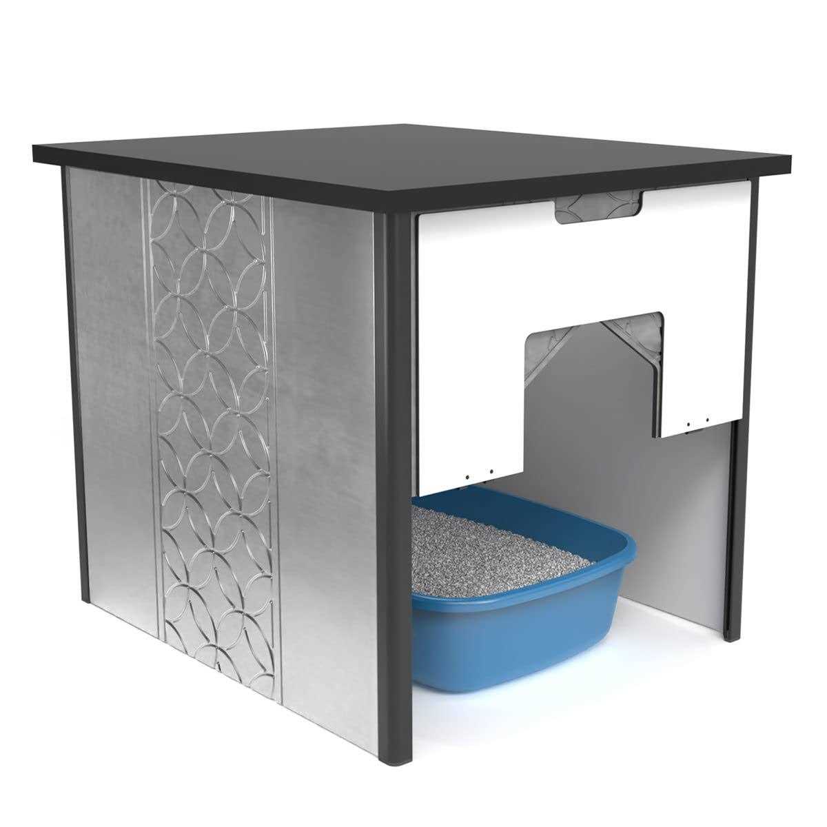 Palram Pets Catshire Cat Litter Box Enclosure Furniture Hidden - Healthber
