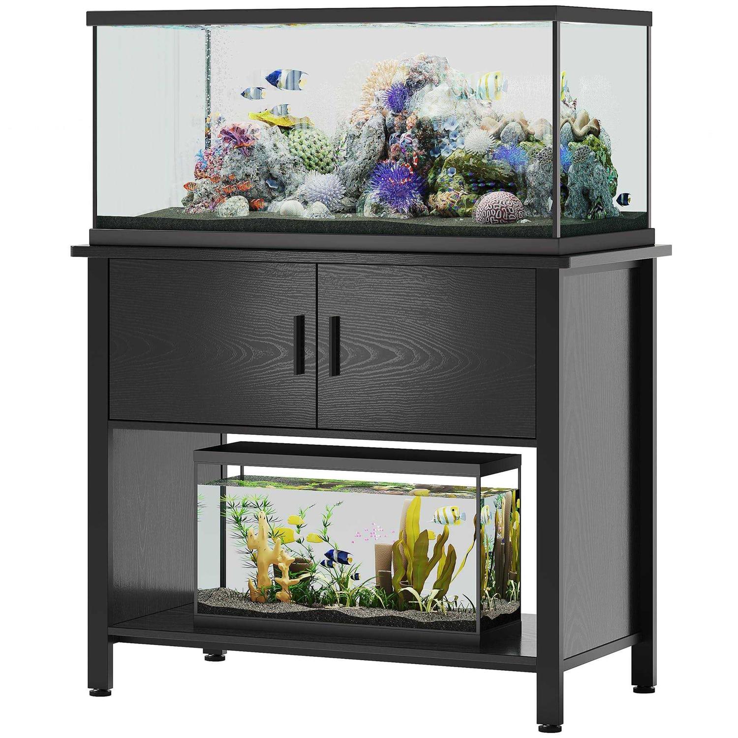 Xilingol 40-50 Gallon Aquarium Stand Fish Tank Stand with Cabinet for Fish Accessories Storage - Healthber