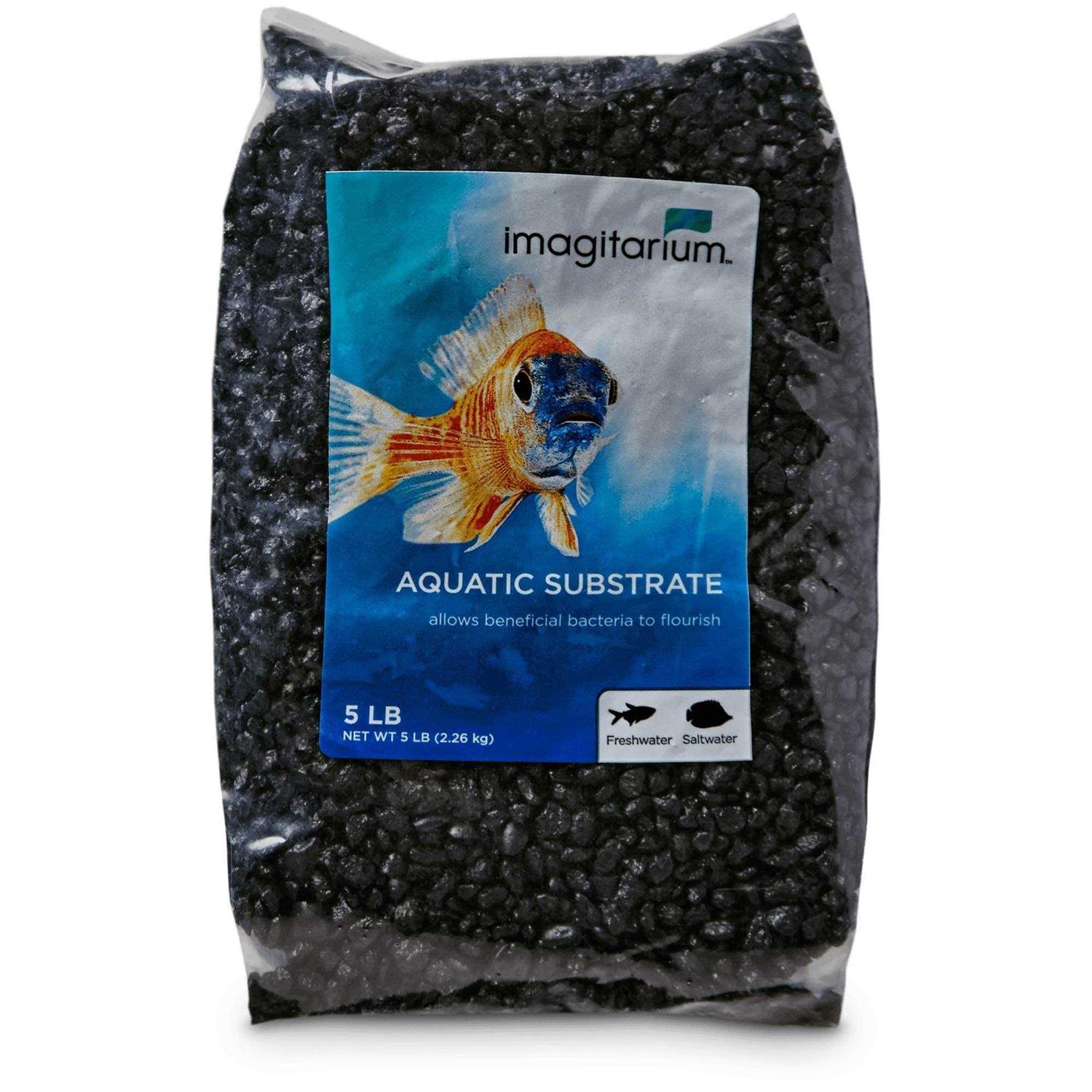 Imagitarium Frosted Black Aquarium Gravel Substrate - Healthber