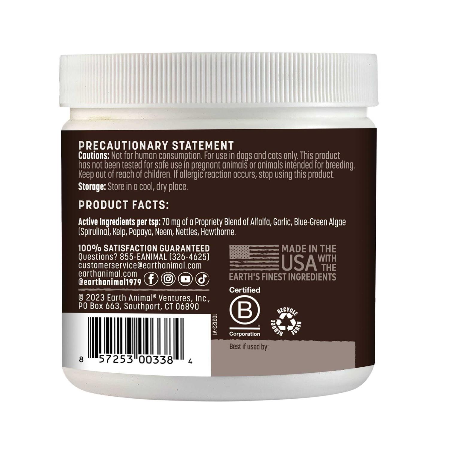 Earth Animal Flea & Tick Daily Herbal Internal Powder - Healthber