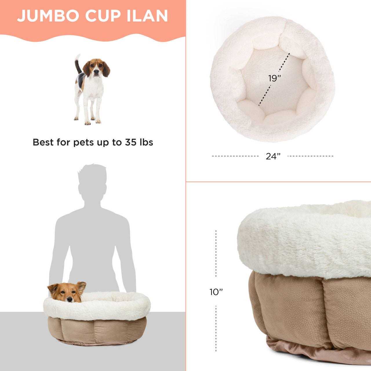 Best Friends by Sheri Cuddle Cup Ilan Dog Bed - Healthber