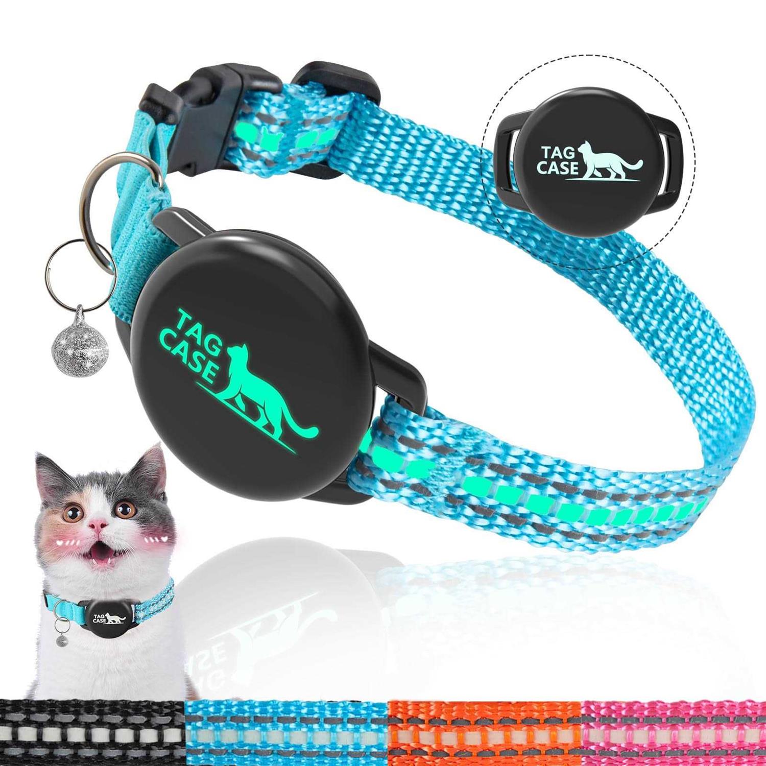 Luminous Airtag Cat Collar,PROFAVO Apple Air Tag Cat Collar with Airtag Holder,Reflective Cat GPS Tracker Collar for Girl Boy Small Cats,Kittens,and - Healthber