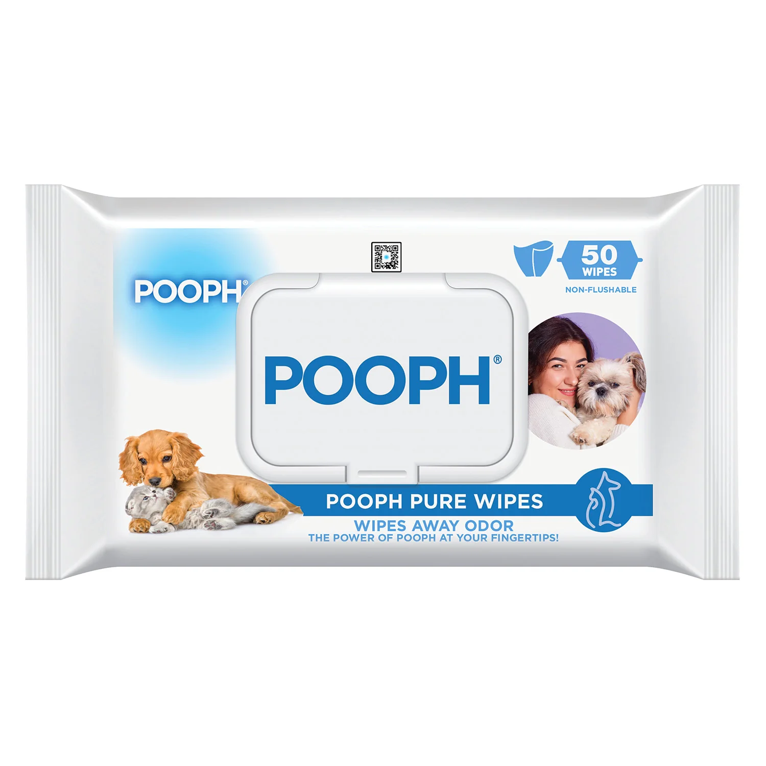 Pooph Pet Wipes Pack, 50 ct - Healthber