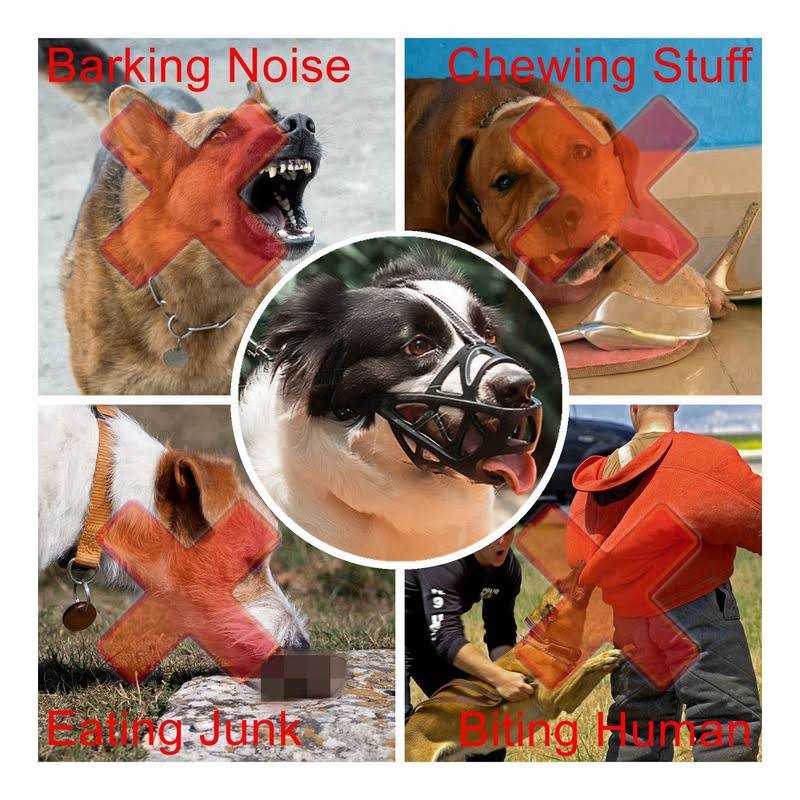 Dog Muzzle Soft Mesh Dog Mouth Cover with Adjustable Strap for Grooming Biting Chewing Barking Training - Healthber