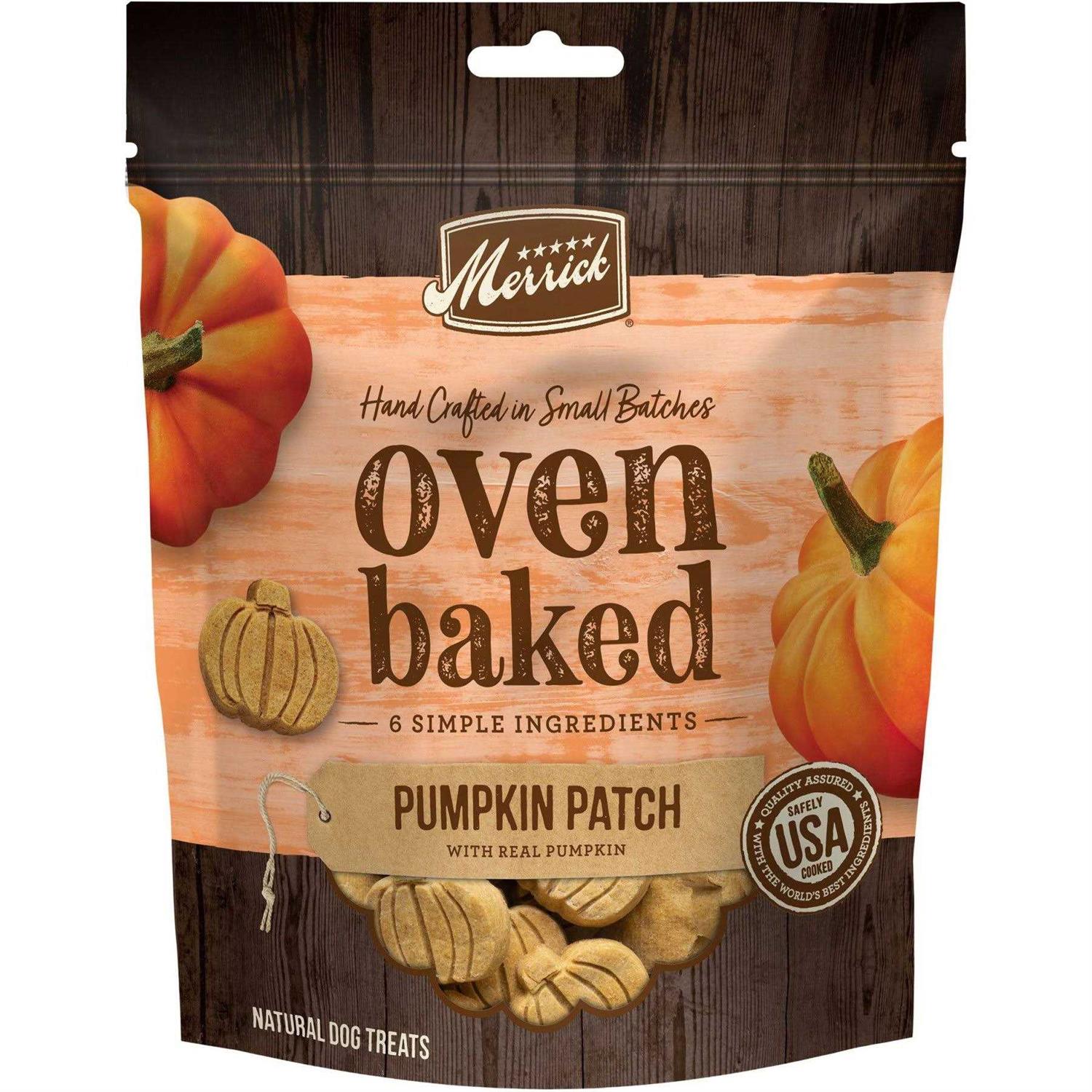 Merrick Oven Baked Pumpkin Patch Dog Treats - Healthber