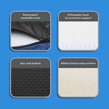 Retriever 3-Sided Bolster Orthopedic Pet Bed - Healthber