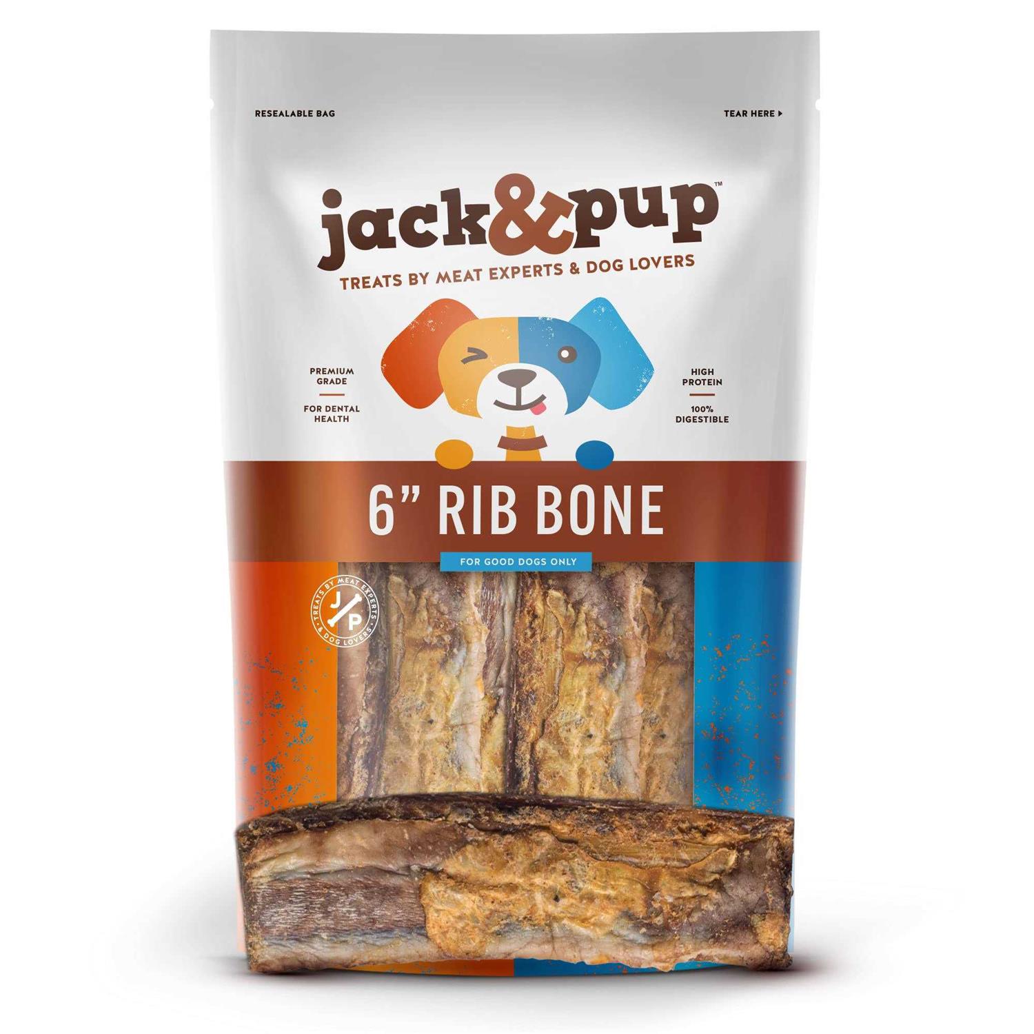 Jack&Pup Rib Bones Beef Dog Treats - Healthber