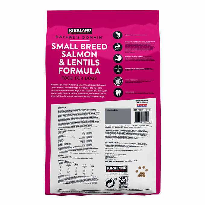 Kirkland Signature Small Formula Chicken & Vegetable Dog Food 20 lb - Healthber