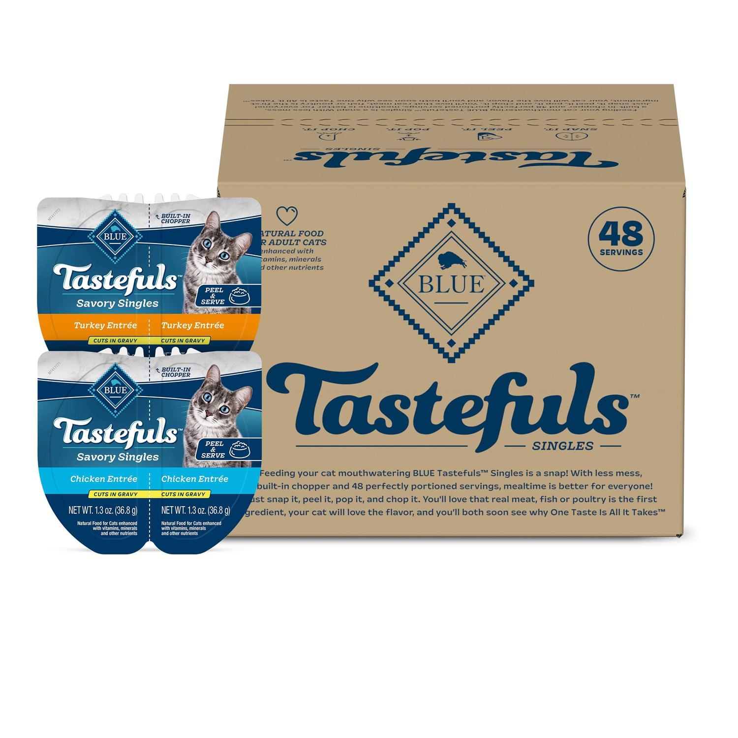 Blue Buffalo Tastefuls Savory Singles Adult Cuts in Gravy Wet Cat Food - Healthber