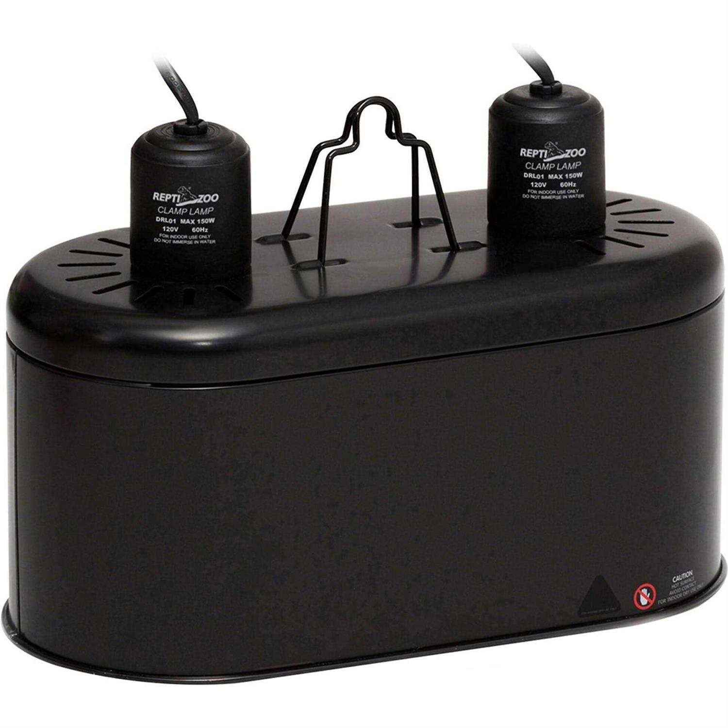 REPTI ZOO Dual Dome Reptile Heat Lighting Kit - Healthber