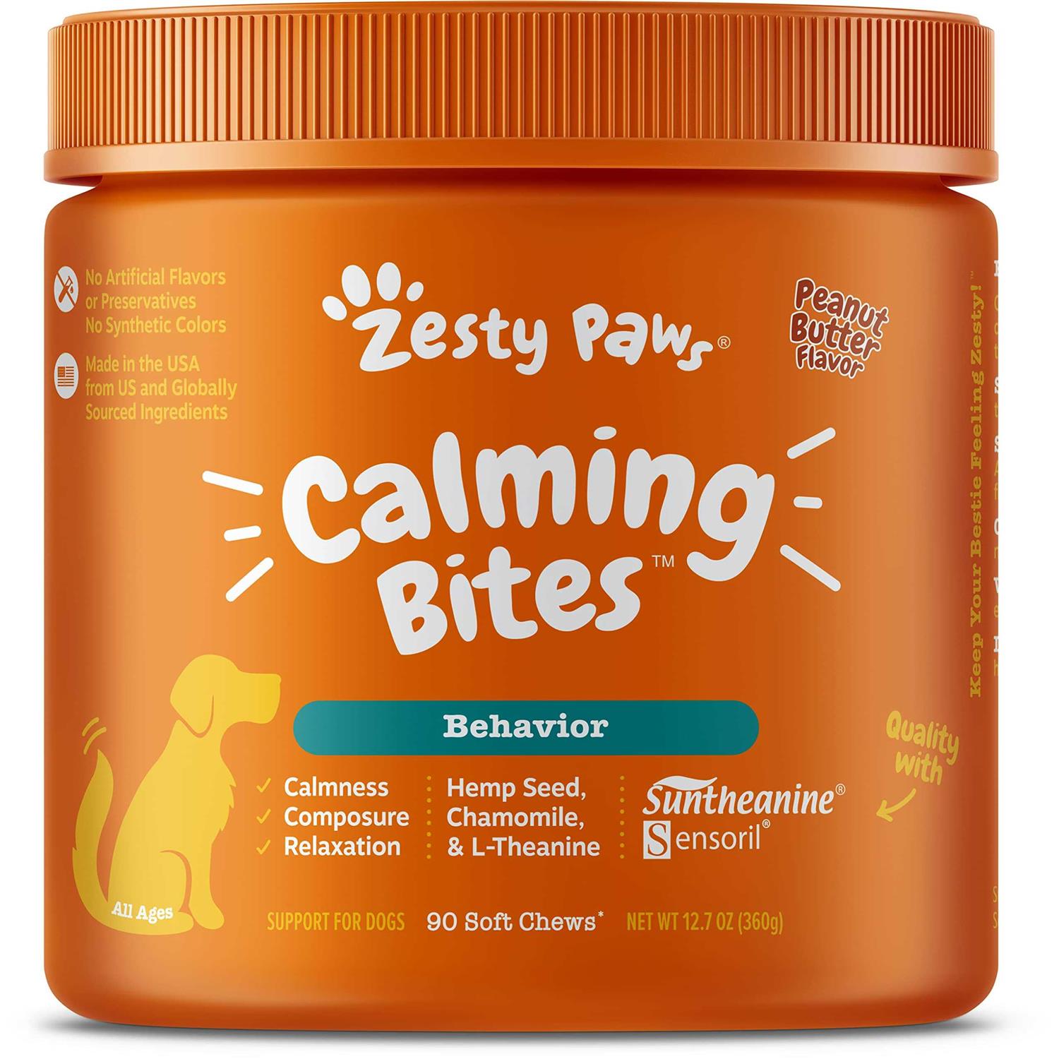 Zesty Paws Calming Bites Soft Chews for Dogs - Healthber