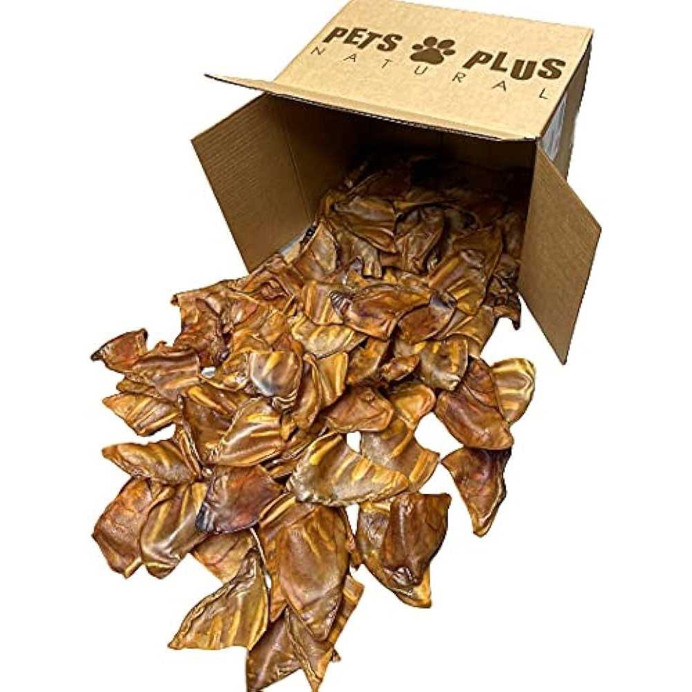 Pets Plus Natural All Natural Jumbo Whole Pig Ears for Dogs - Healthber