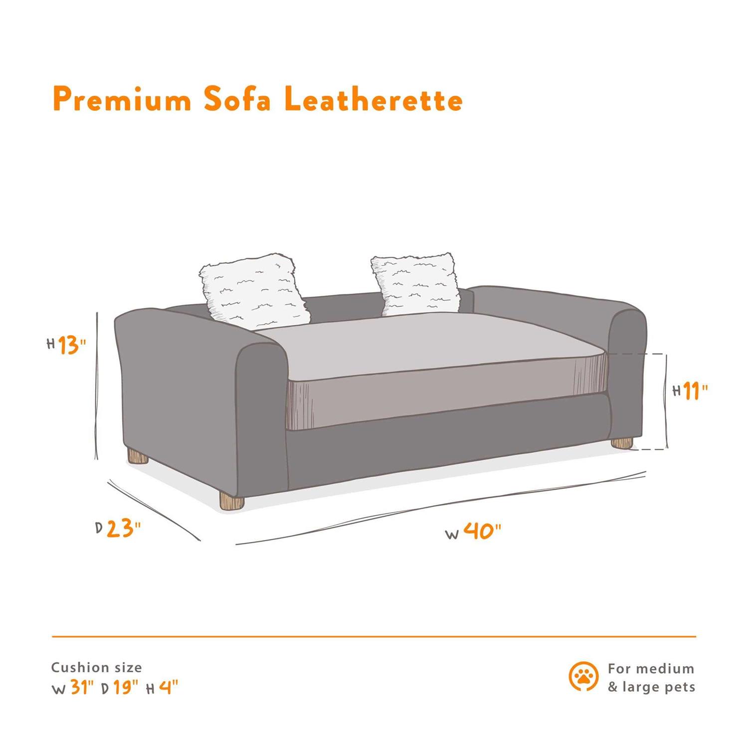 Moots Premium Leatherette Pets Sofa - Healthber