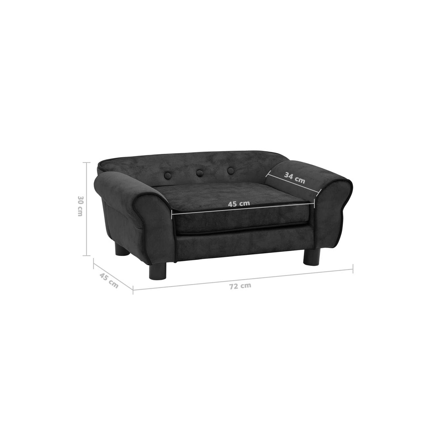 vidaXL Dog Sofa 28.3×17.7×11.8 Plush - Healthber