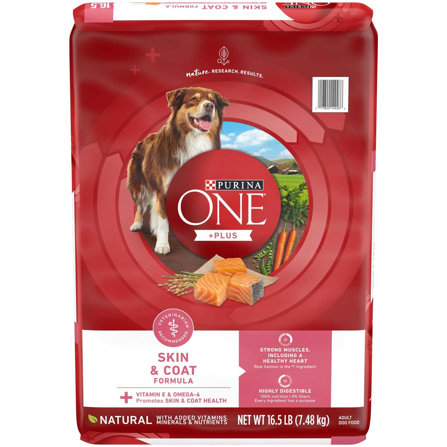 Purina ONE +Plus Skin & Coat Formula Dry Dog Food - Healthber