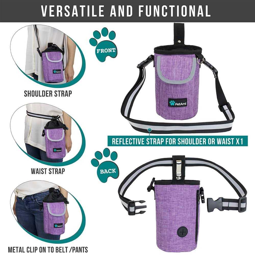 PetAmi Dog Treat Pouch Large Pet Training Treat Pouch with Pocket - Healthber